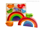 Bird and Rainbow Puzzle Wooden | Kiddie connect