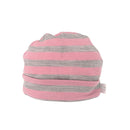 Babu | stripe Pink/ Grey Baby Beanie