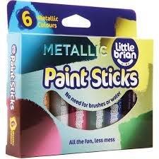 Little Brian -Paint Sticks Metallic 6 assorted