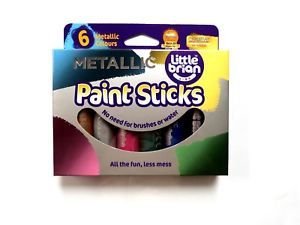 Little Brian -Paint Sticks Metallic 6 assorted