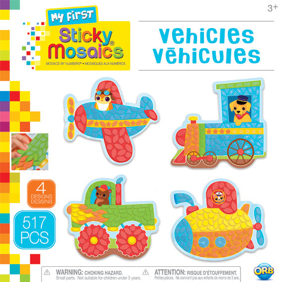 My First Sticky Mosaics Vehicles