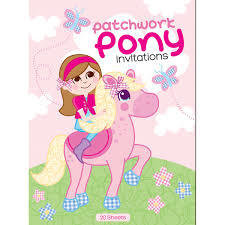 Art Wrap | Patchwork Pony Party Invitations 20 Sheets