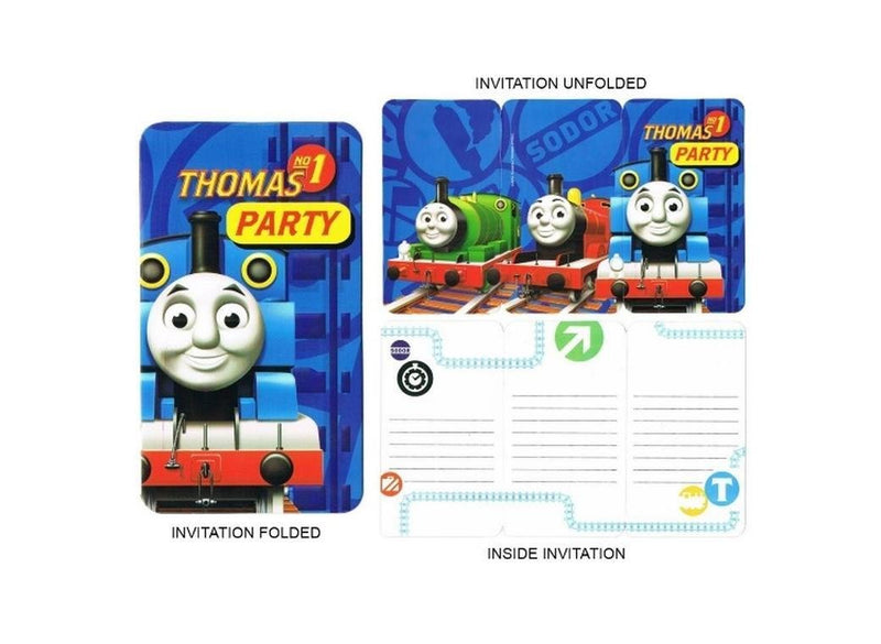 Thomas The Tank party Invitations 8 pack