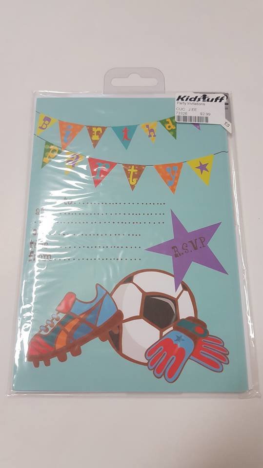 Art Wrap | Soccer Party Invitations 10 Sheets
