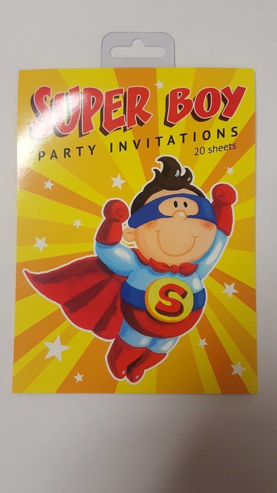 Art Wrap | Super Boy Party Invitations 20 Sheets