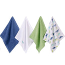 Hudson Baby Bamboo Washcloths 4pk - Assstd