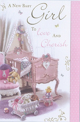 A NEW  BABY GIRL | Elegance Cards