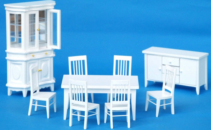 Annie's Dolls House - White Dining Room Set
