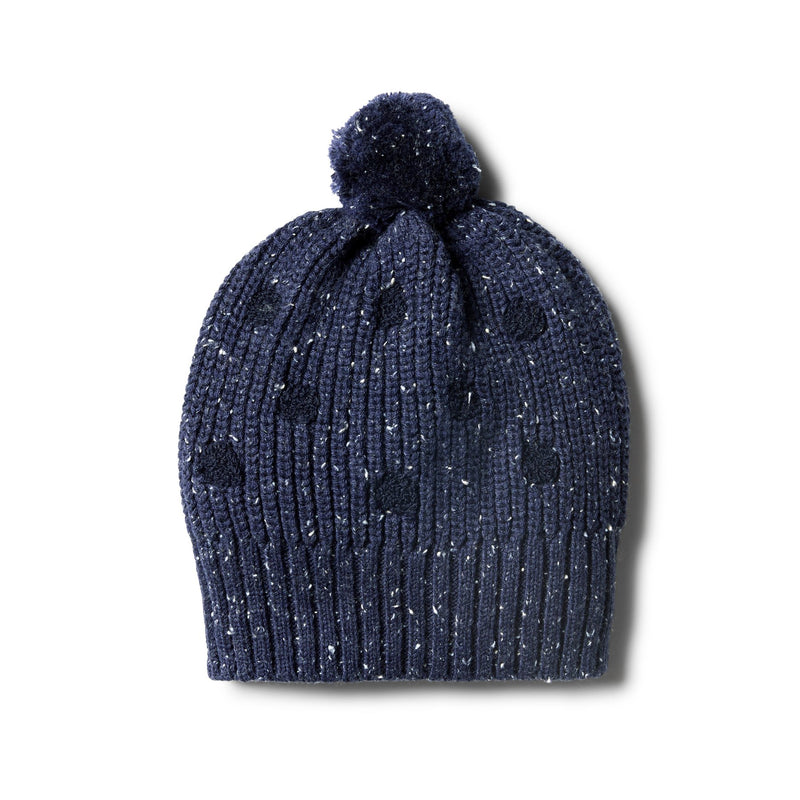 Wilson & Frenchy | Twilight blue spot knit hat