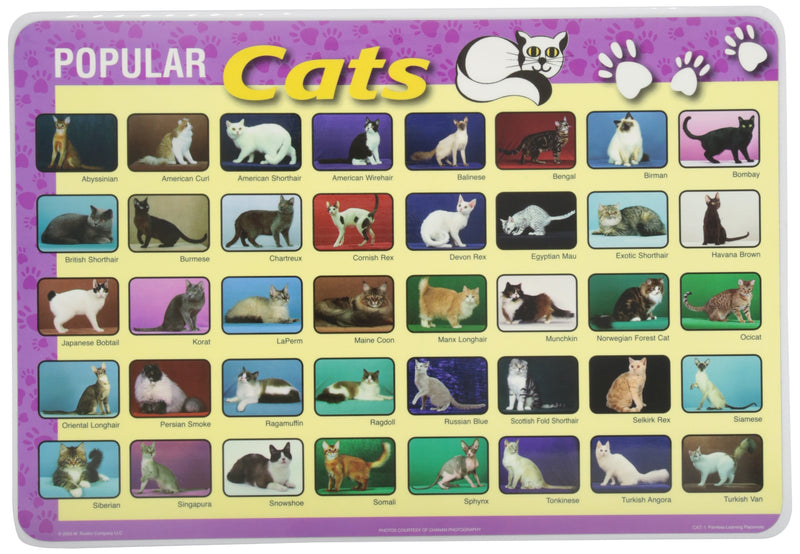 Learning Placemats –   Popular  Cats