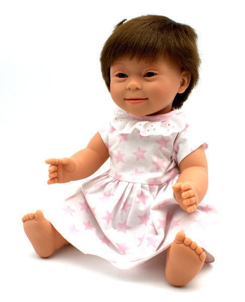 Paola Reina DOWN SYNDROME BABY DOLL GIRL (Spanish doll)- Pink
