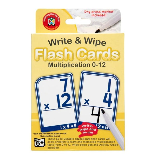 Write & Wipe Flashcards - Multiplication