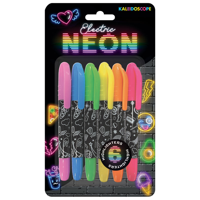 Kaleidoscope Electric Neon Markers - 6pk