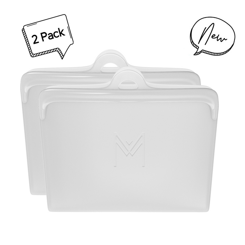 MontiiCo Silicone Pack & Snack Bags -2pk -Clear