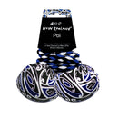 NZ Poi  with Māori Patterned Fabric - Blue, Green or Red