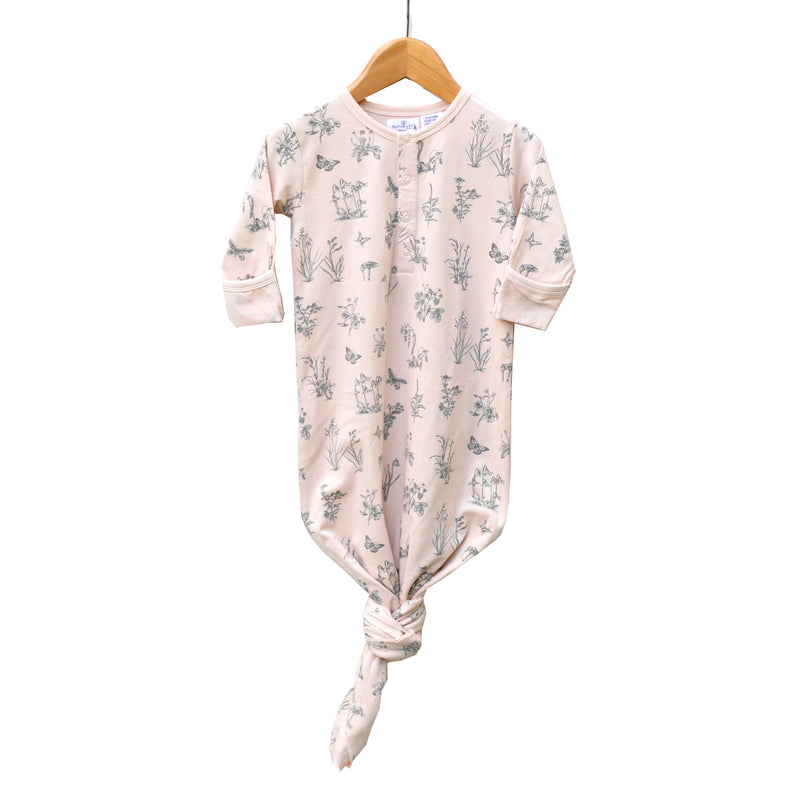Burrow & Be | Baby Sleep Gown Blush Meadow