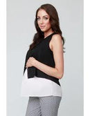 Ripe Maternity | Skyler Crossover Sleeveless Woven Maternity & Nursing Blouse