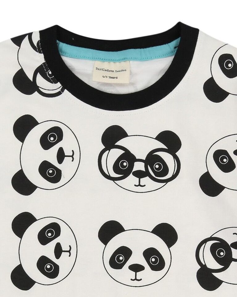 TurtleDove Panda Print Drop Hem Top