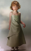 Bamboo | Girls Bridesmaid Green Dress