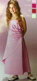 Bamboo | Girls Bridesmaid Pink Side gathered Dress