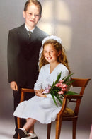 Bamboo | Girl's White satin Bolero Jacket