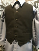 Bamboo | Boys Black formal waistcoat vest