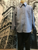 Bamboo Blue Boys Formal Shirt - Assorted Sizes RRP $49.99