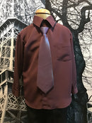 Bamboo Burgundy Boys Formal Shirt - Assorted Sizes RRP $49.99