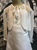 Bamboo | Girls Bridesmaid White Lace front Dress