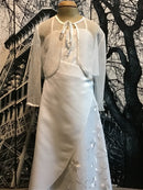 Bamboo | Girls Bridesmaid White Lace front Dress