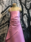 Bamboo | Girls Bridesmaid Pink Side gathered Dress