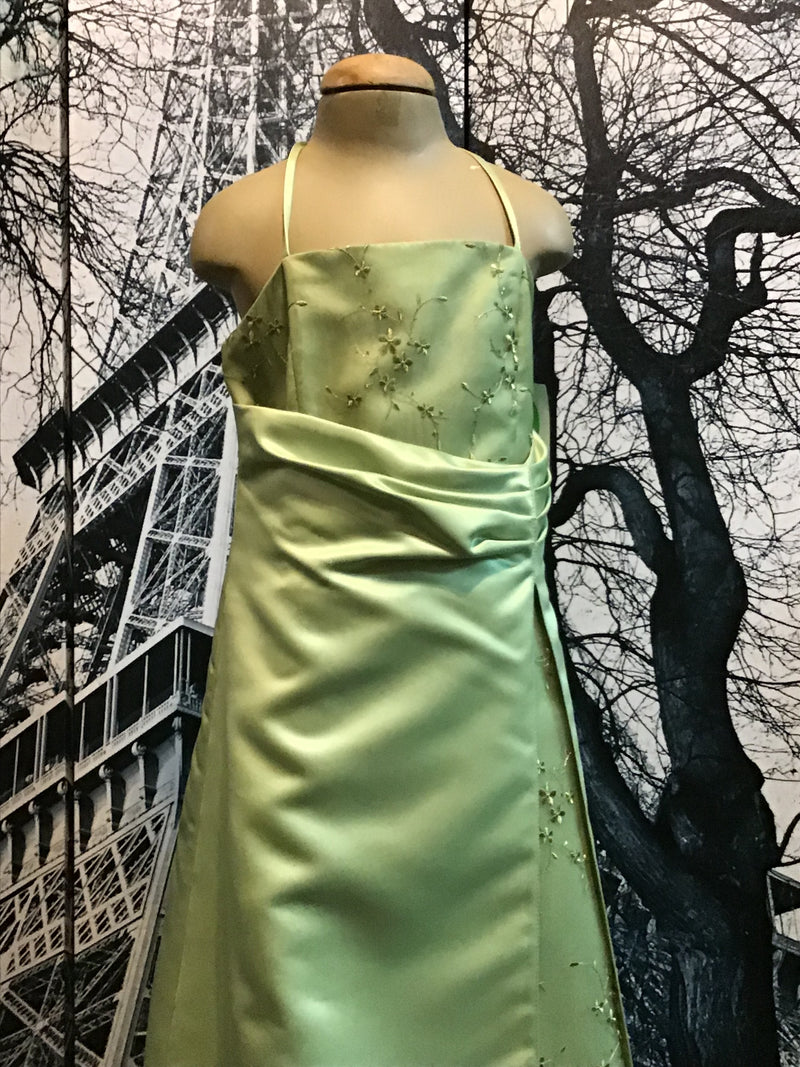 Bamboo | Girls Bridesmaid Green Dress