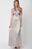 Ripe Maternity - Deluxe Satin Long Deluxe Satin Maxi Dress Ivory