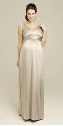 Ripe Maternity - Deluxe Satin Long Deluxe Satin Maxi Dress Ivory