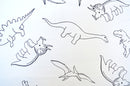 Brolly Sheets | King Single White Dinosaurs