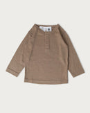 Babu | Merino Button Tee-Walnut