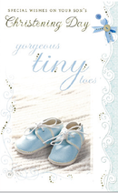 CHRISTENING BABY BOY CARD