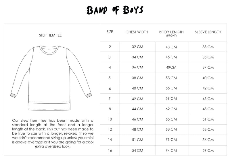 BOB | Monsters Step Hem Longsleeve Tee