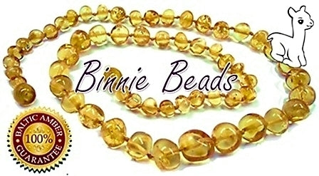 Amber Beads |  Baby Teething Necklace - Binnie Beads
