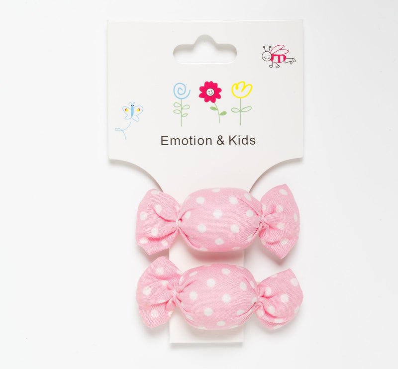 Emotion & Kids | Lolly Hair Clip - Pink & White Spot