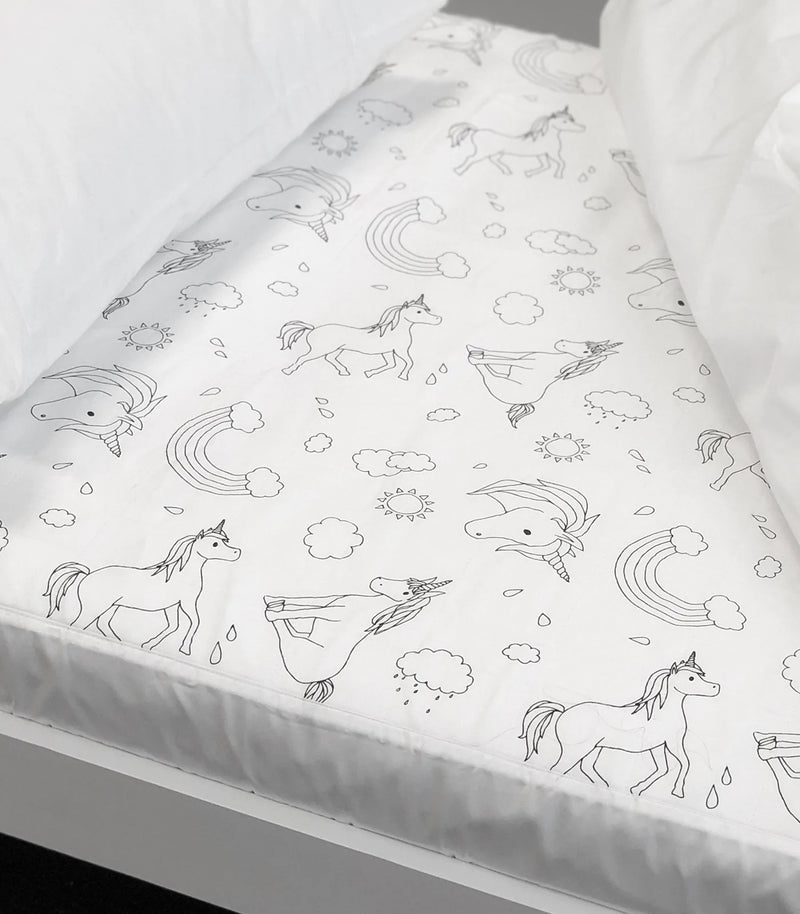 Brolly Sheet Single Size Bed Pad - Unicorn