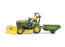 Bruder | John Deere Lawn Tractor with Trailer and Gardener