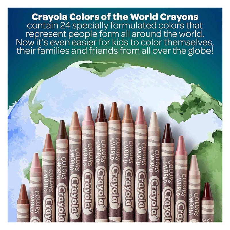 Crayola Colours of the World Skin Tone Crayons 24 Pack