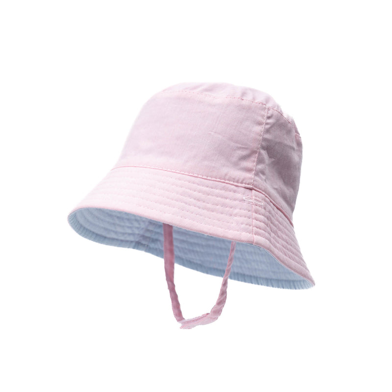 Hi-Hop | Chambray Reversible Bucket-Pink/Denim