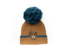 Hi-Hop | Little Boys Cotton Badge Beanie - Brown Bear