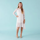 DESIGNER KIDZ | DELPHINE L/S LACE DRESS - IVORY