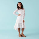 DESIGNER KIDZ | DELPHINE L/S LACE DRESS - IVORY
