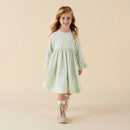 Designer kidz |Isla Gingham L/S Dress-Sage