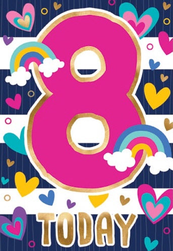 8 Deluxe Age Birthday Card