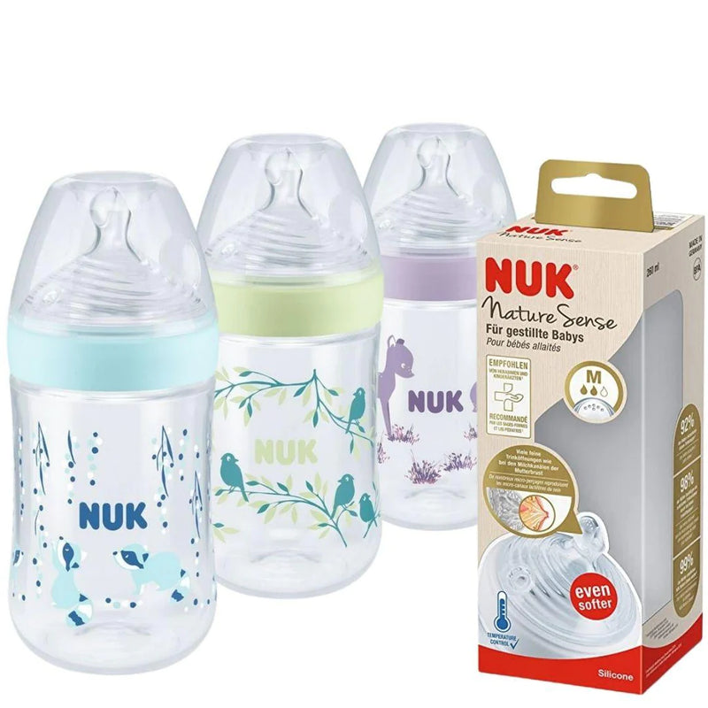 NUK | Nature Sense PP Bottle 260ml - Purple or Blue